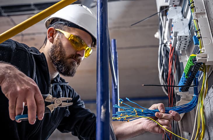 Electrician working